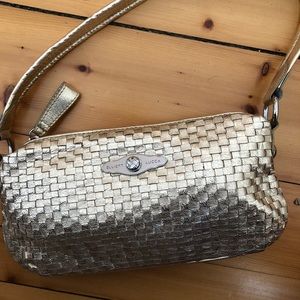 Elliot Luca metallic woven shoulder bag